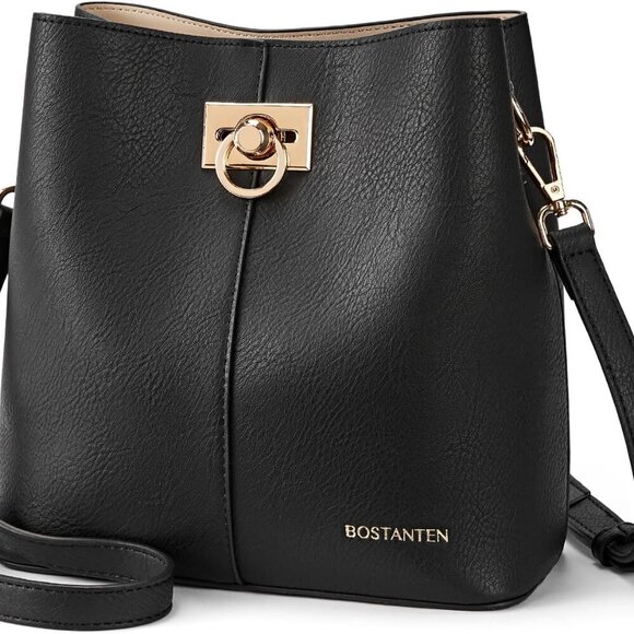 Crossbody Bucket Shoulder Bags for Women Vegan Leather Purse Cross Body Handbag - Picture 1 of 6